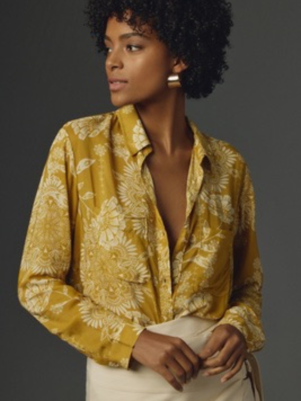Anthropologie Relaxed Buttondown Shirt by Pilcro